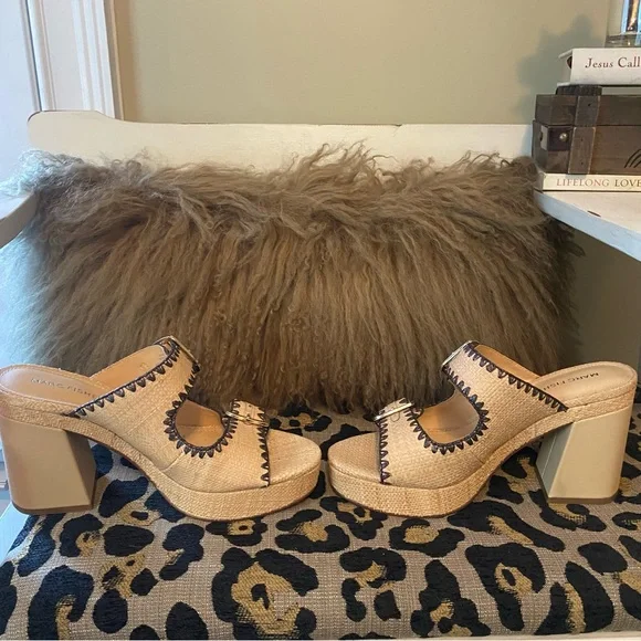 Mark Fisher platform raffia block heel sandals - Picture 8 of 10